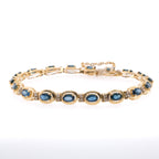 14k Sapphire & Diamond Bracelet