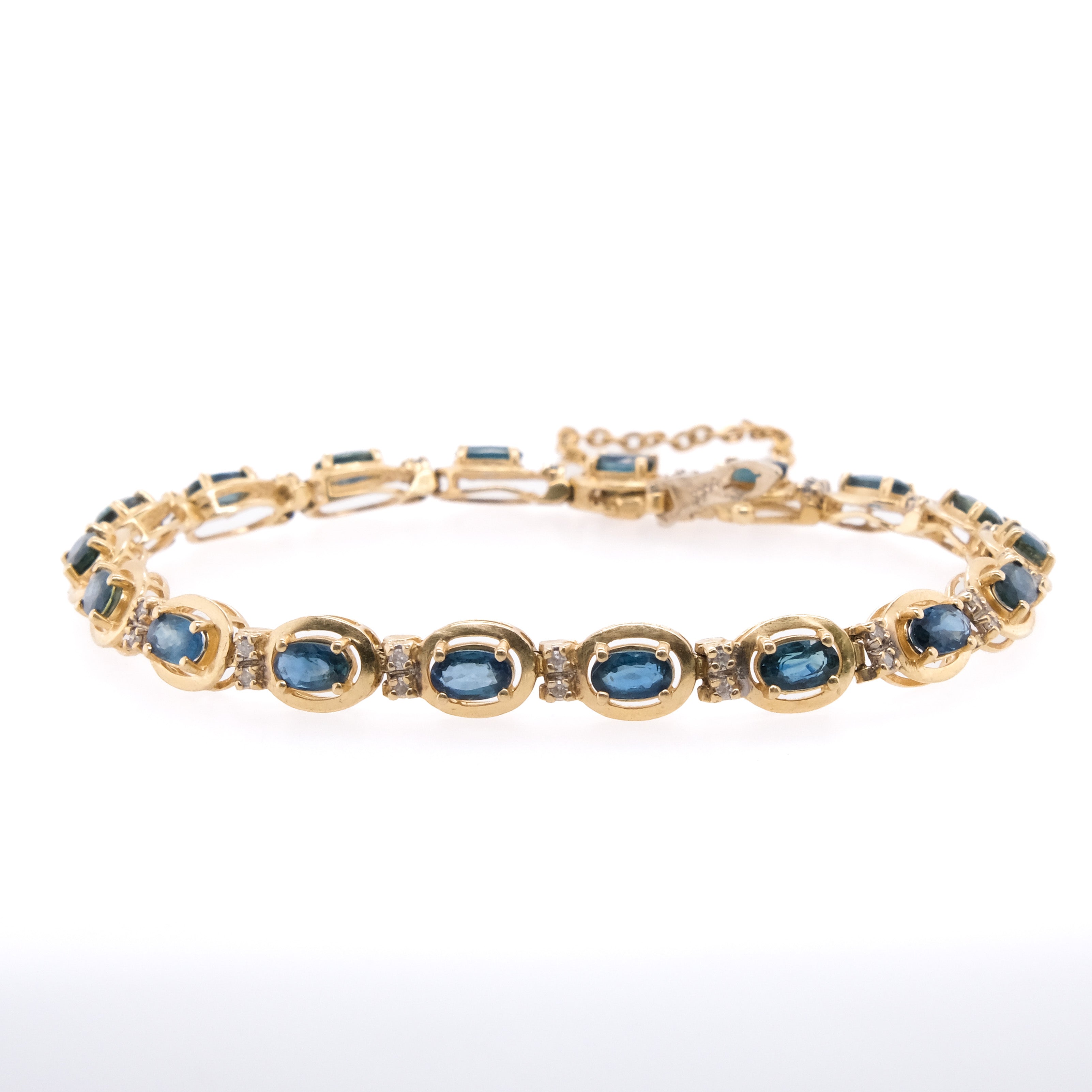 14k Sapphire & Diamond Bracelet