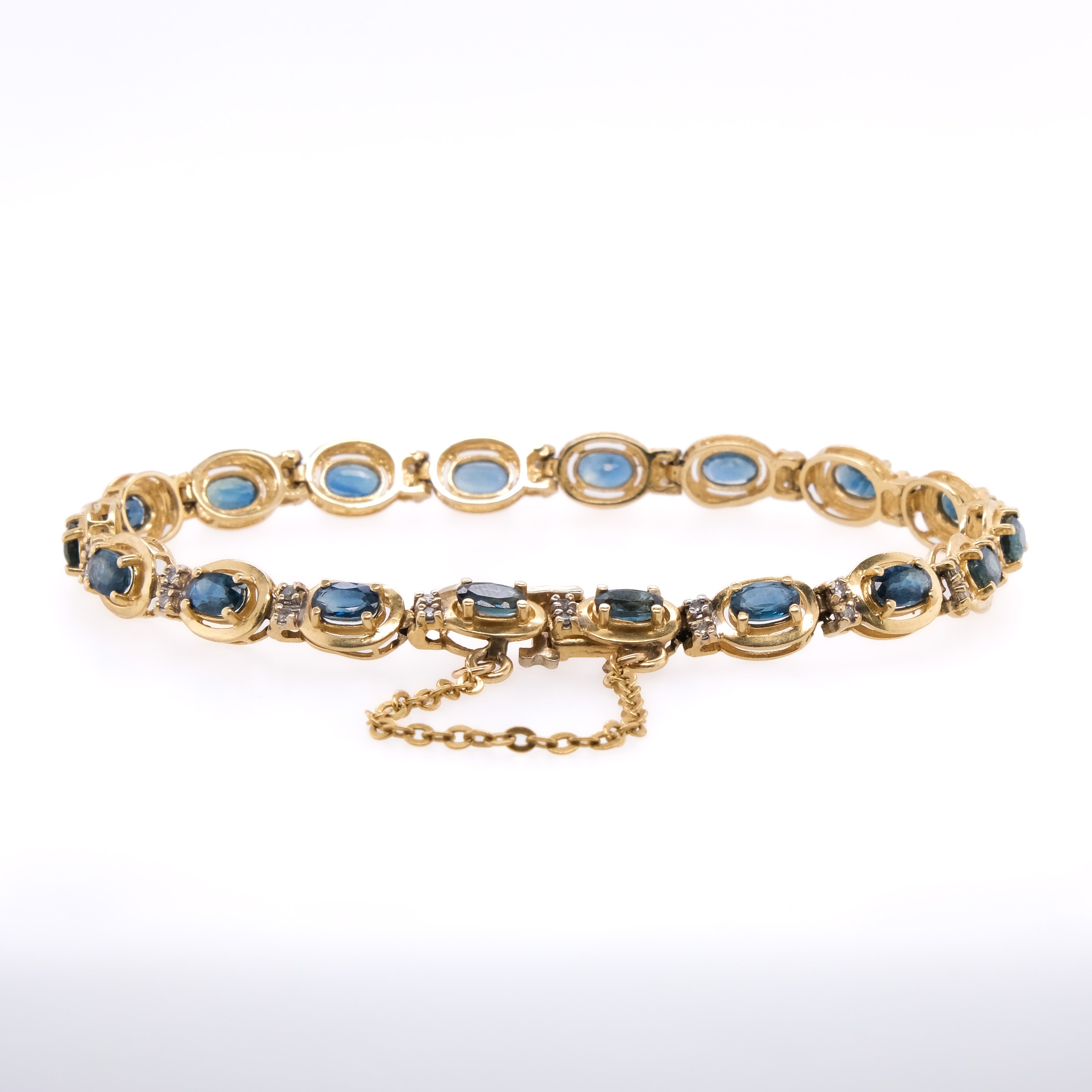 14k Sapphire & Diamond Bracelet
