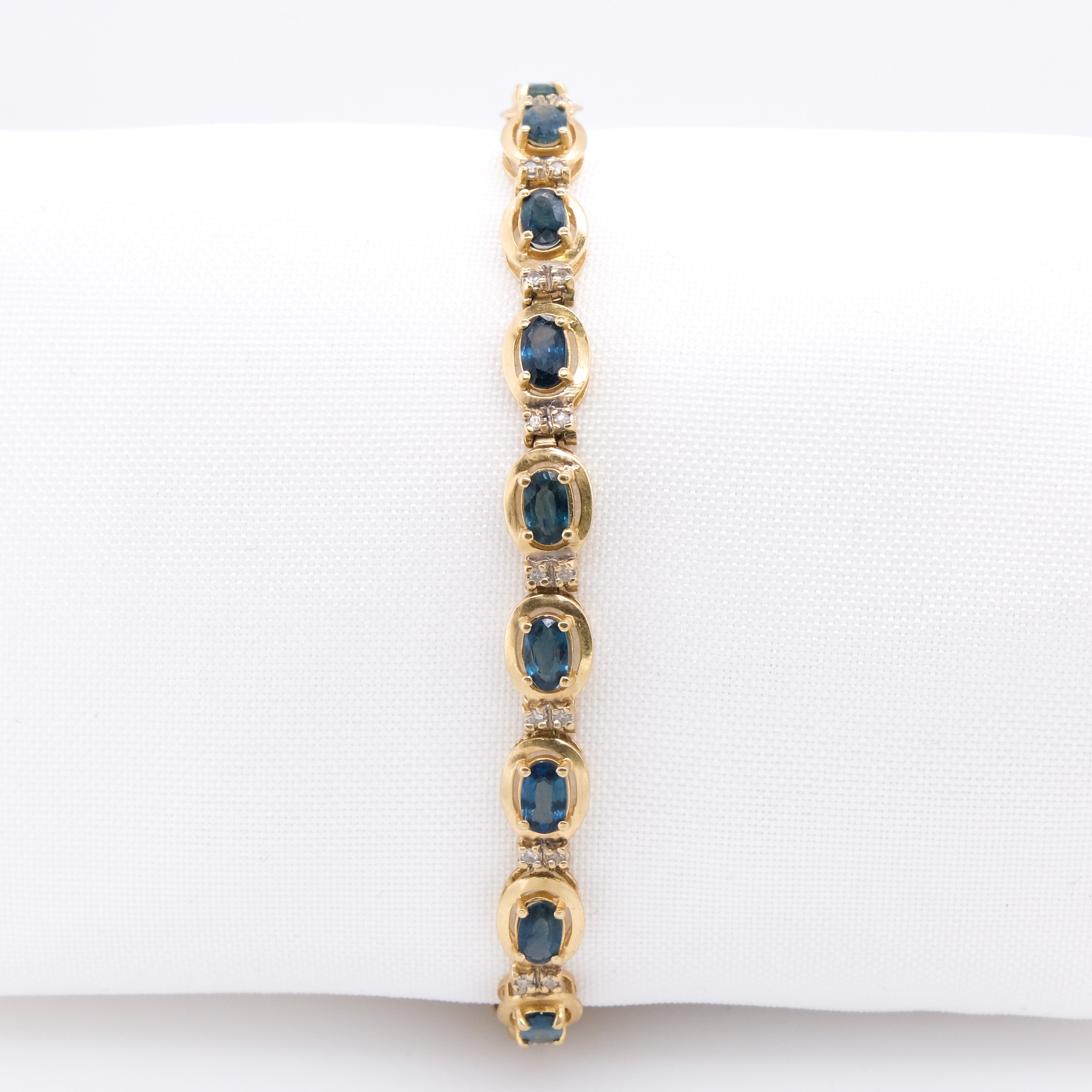 14k Sapphire & Diamond Bracelet