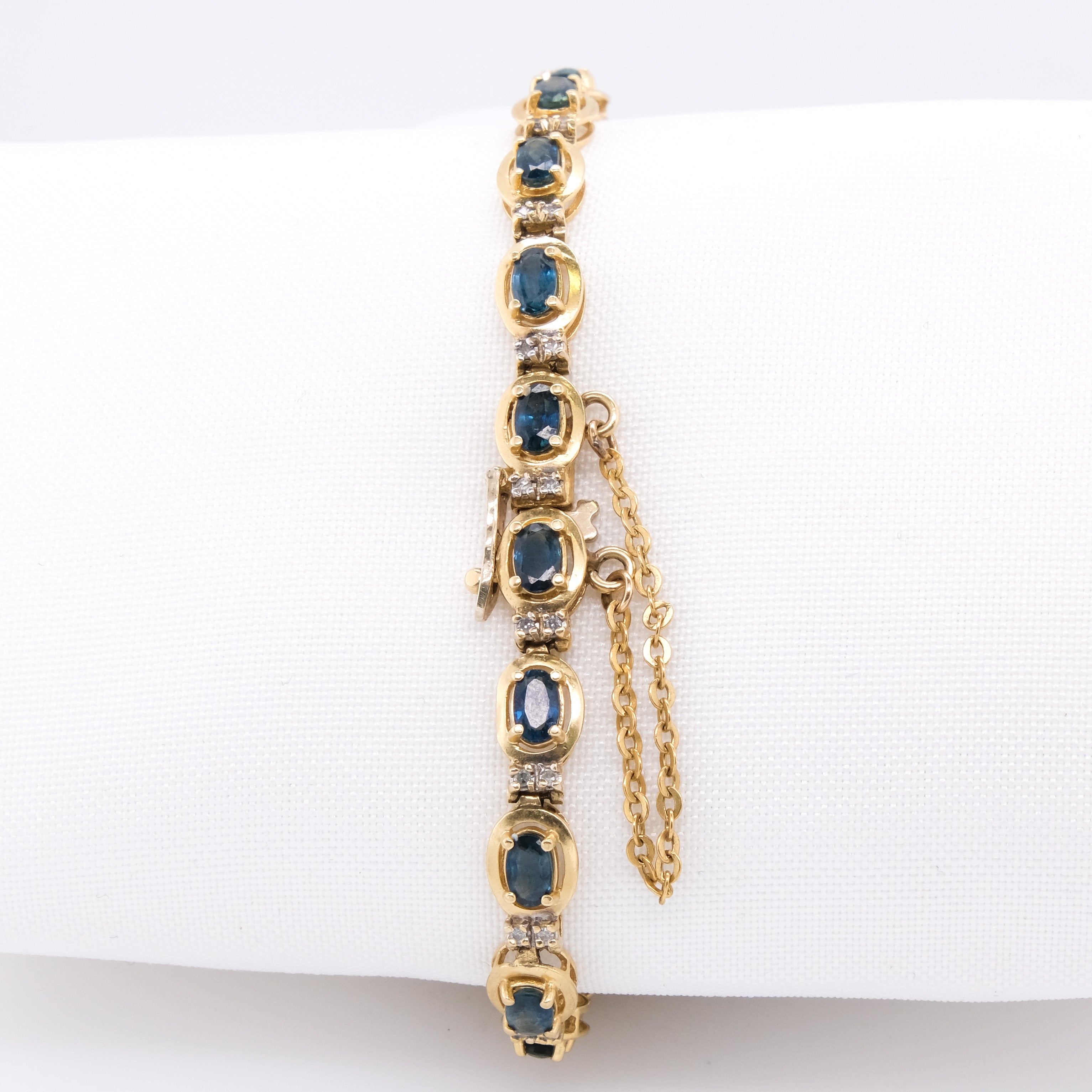 14k Sapphire & Diamond Bracelet