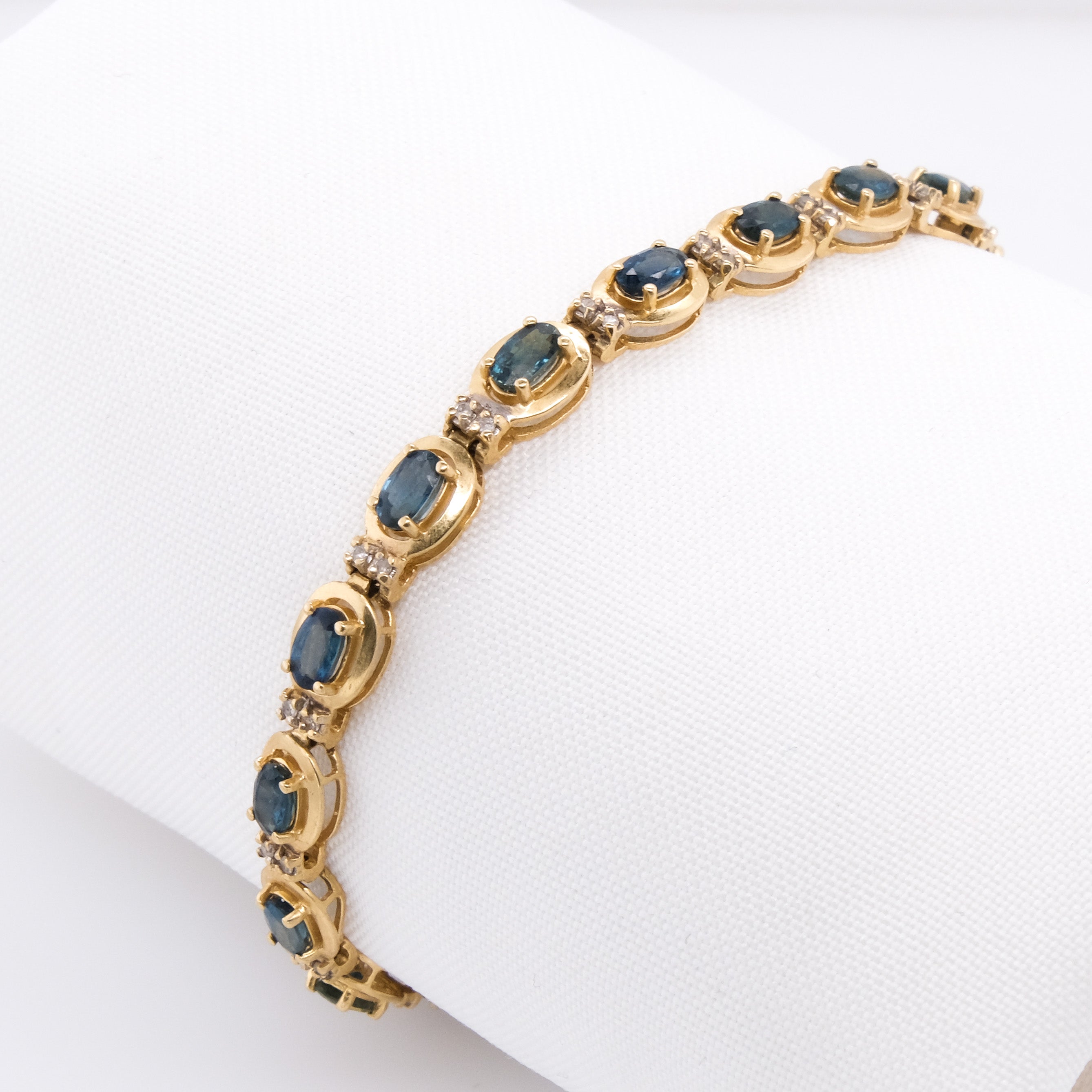 14k Sapphire & Diamond Bracelet