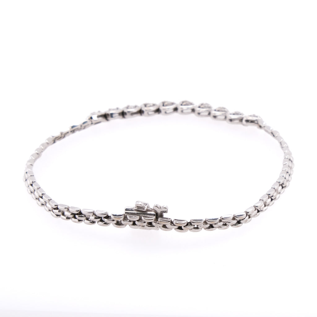 14k Diamond Heart Bracelet