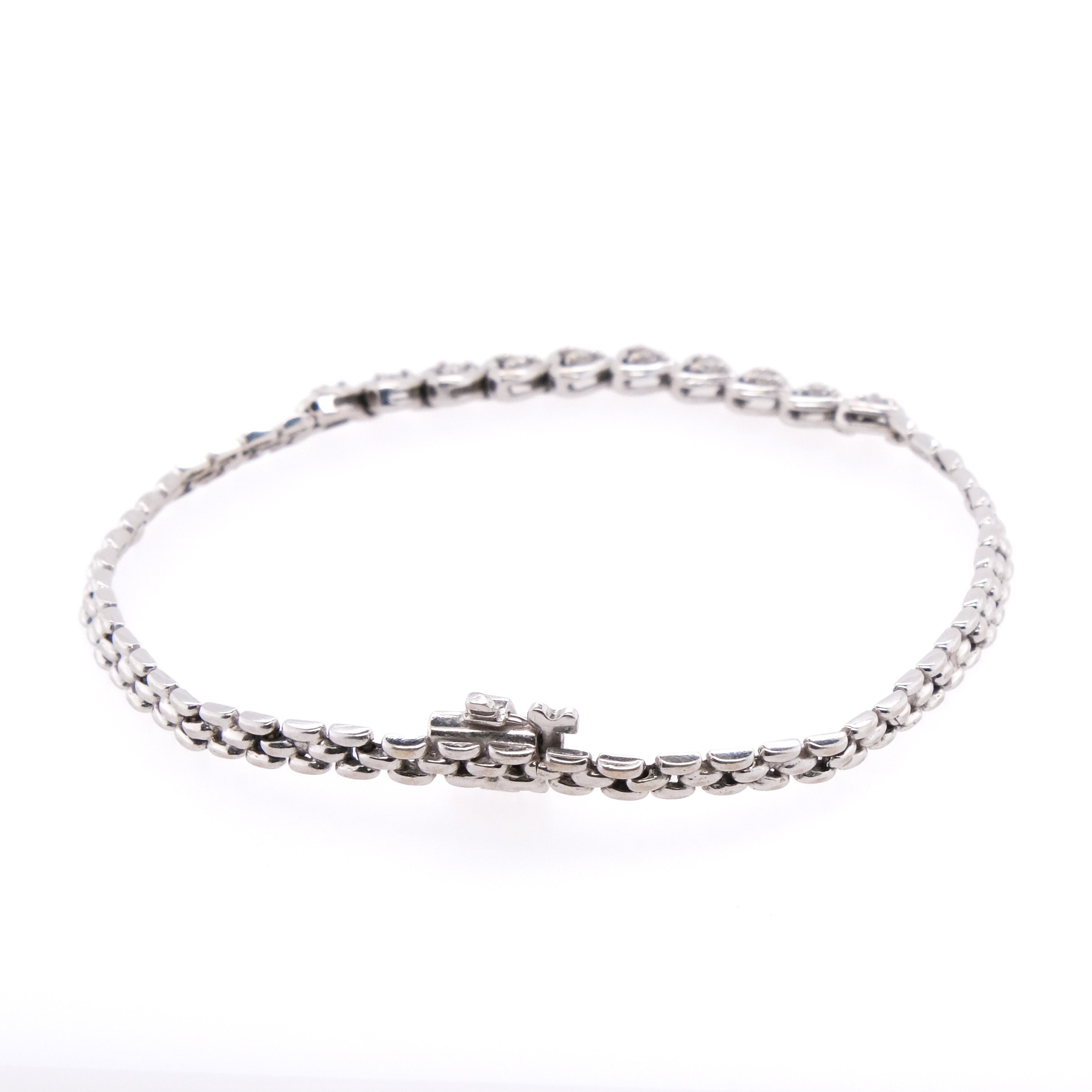 14k Diamond Heart Bracelet
