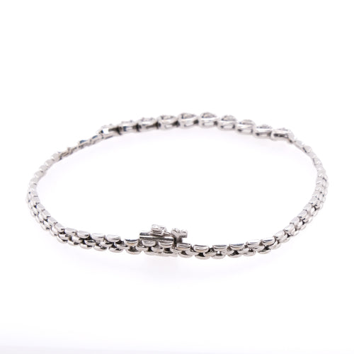 14k Diamond Heart Bracelet