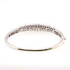 14k Blue Diamond and Diamond Bangle