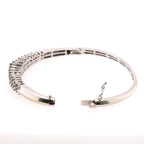 14k Blue Diamond and Diamond Bangle