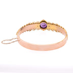9k Amethyst & Pearl Seed Bangle