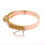 9k Amethyst & Pearl Seed Bangle