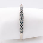 14k Blue Diamond and Diamond Bangle
