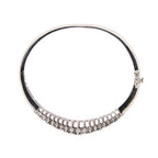 14k Blue Diamond and Diamond Bangle