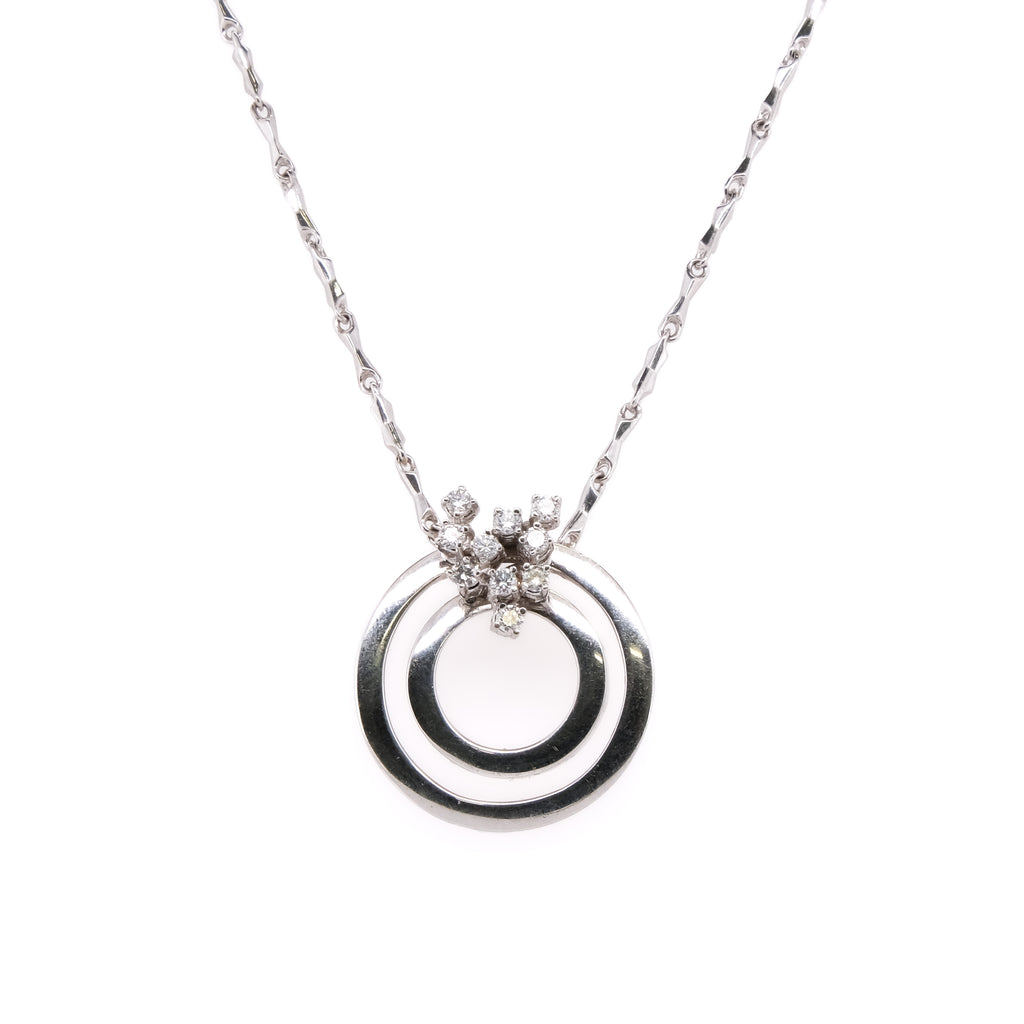 18k Circle Diamond Necklace