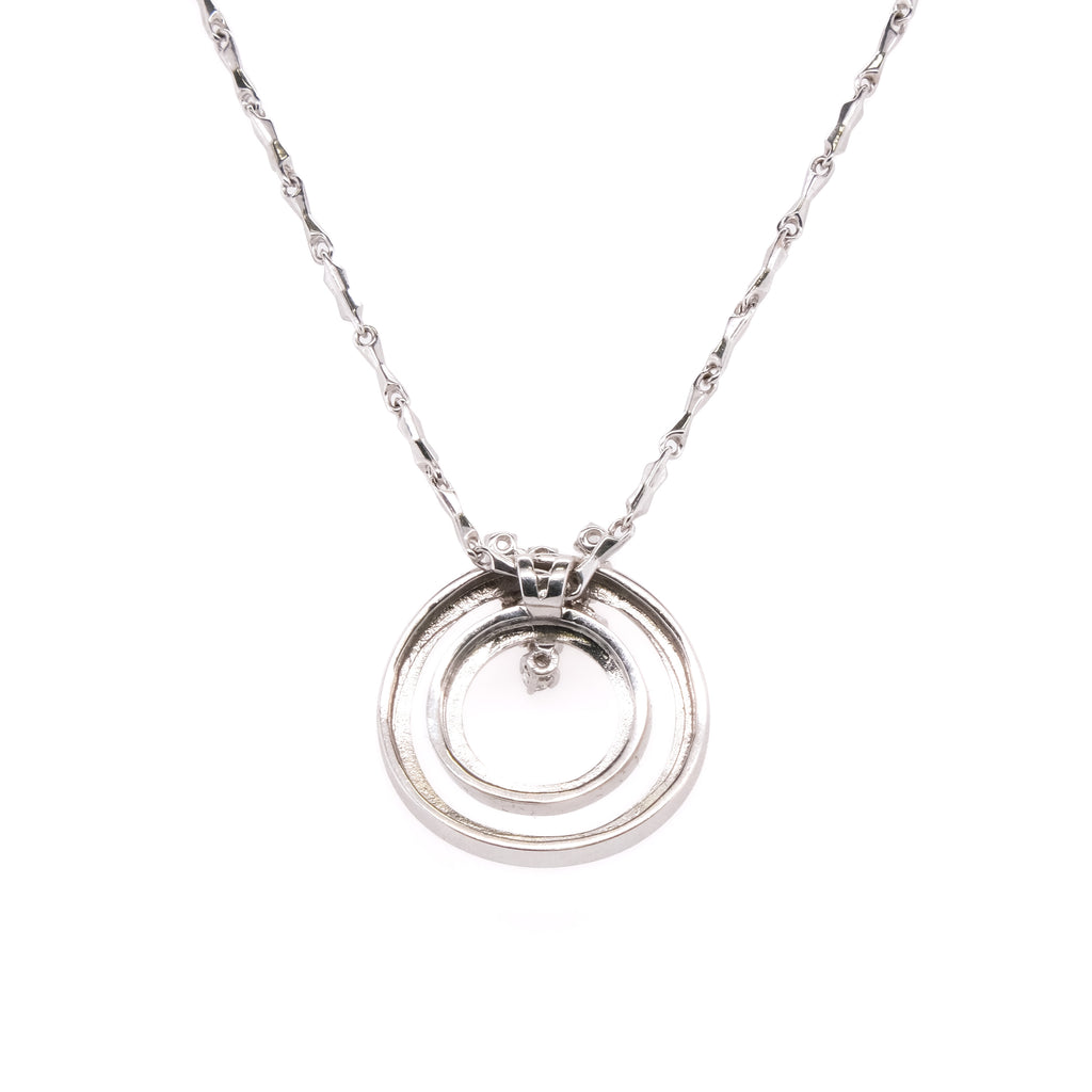 18k Circle Diamond Necklace