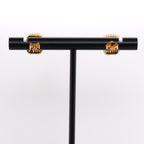 14k Emerald & Baguette Diamond Studs