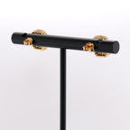 14k Emerald & Baguette Diamond Studs