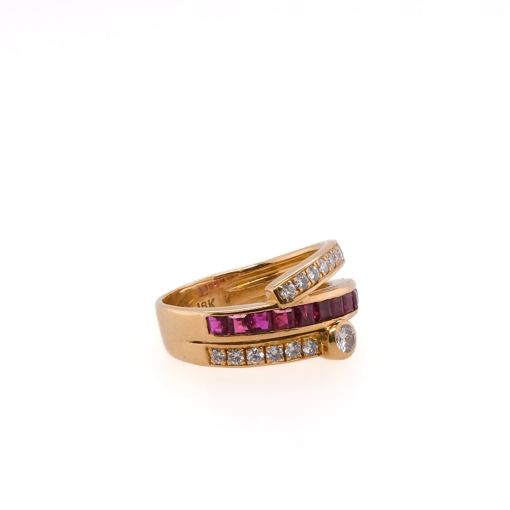 18k Ruby & Diamond Ring