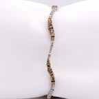 14k Diamond & Brown Diamond Tennis Bracelet