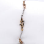 14k Diamond & Brown Diamond Tennis Bracelet