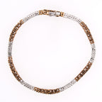 14k Diamond & Brown Diamond Tennis Bracelet