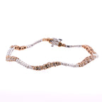 14k Diamond & Brown Diamond Tennis Bracelet
