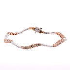 14k Diamond & Brown Diamond Tennis Bracelet