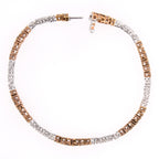 14k Diamond & Brown Diamond Tennis Bracelet