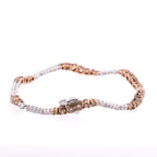 14k Diamond & Brown Diamond Tennis Bracelet
