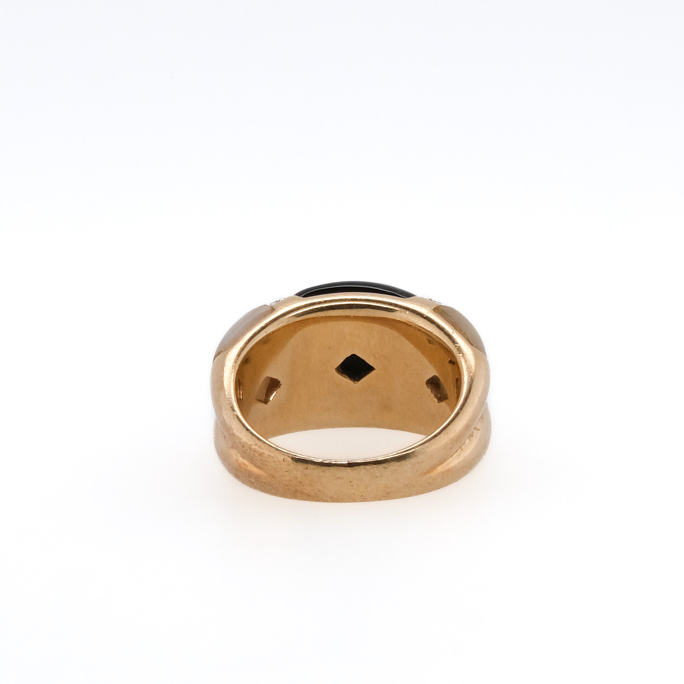 14k Onyx & Mother of Pearl Ring