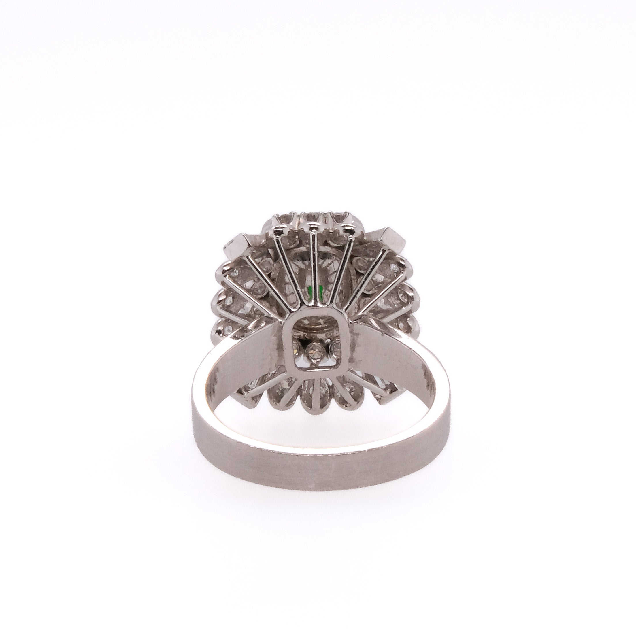 Platinum Jadeite & Diamond Ring