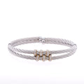 `18k & Stainless Steel Charriol Diamond Bangle