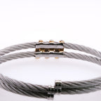 `18k & Stainless Steel Charriol Diamond Bangle