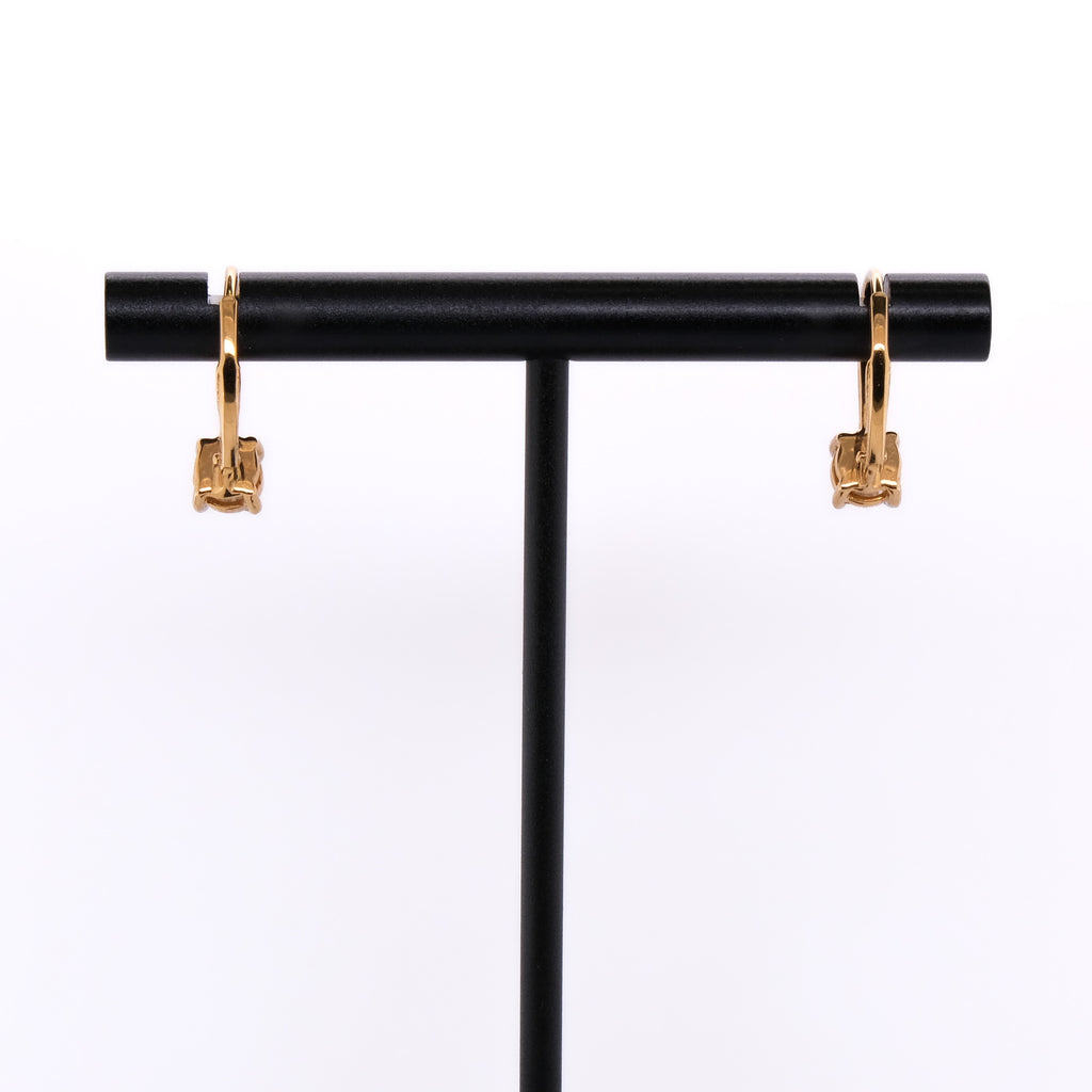 18k Diamond Lever Back Earrings