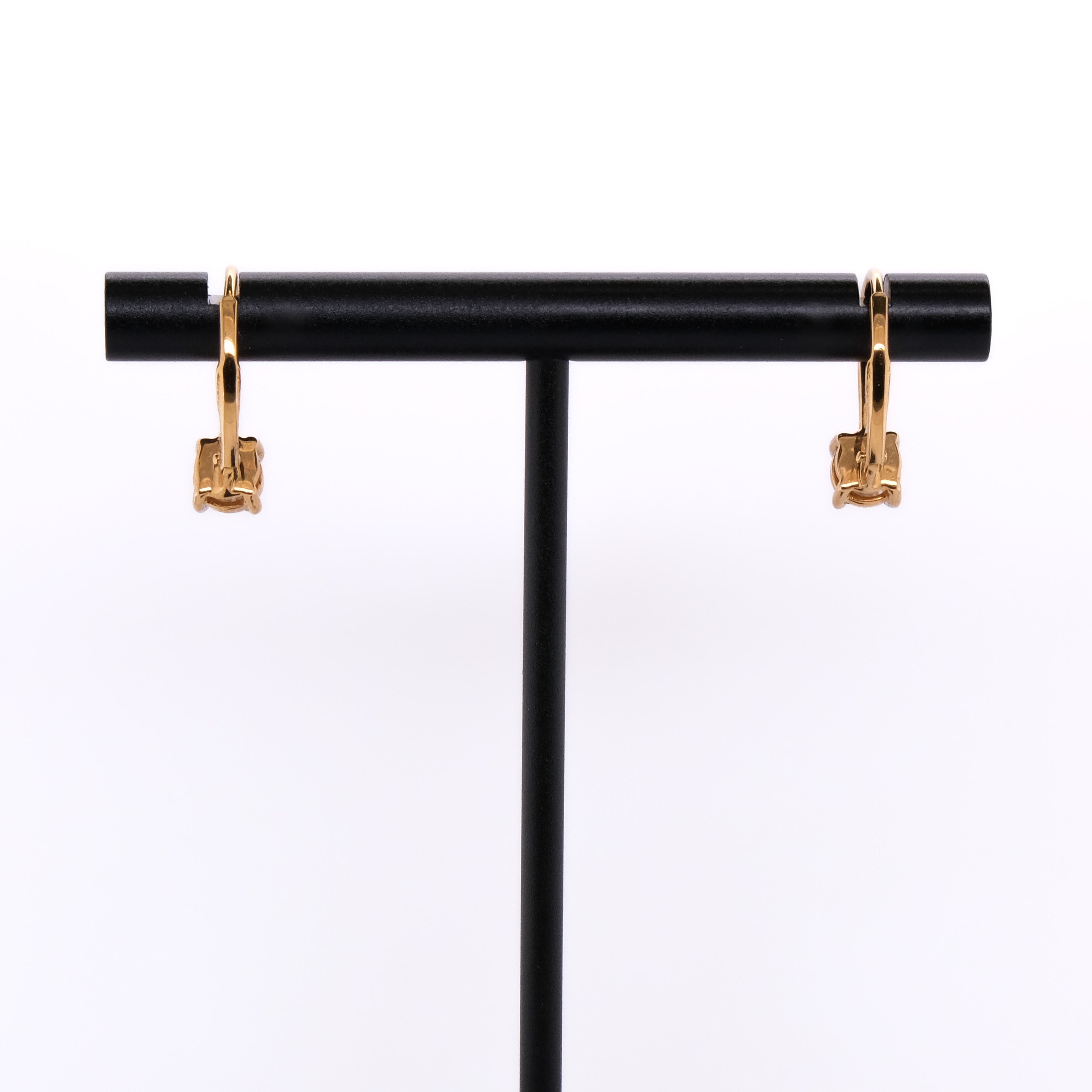 18k Diamond Lever Back Earrings