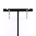 14k 3-Stone Diamond Stud Earrings