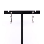 14k 3-Stone Diamond Stud Earrings