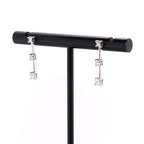 14k 3-Stone Diamond Stud Earrings