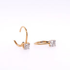 18k Diamond Lever Back Earrings