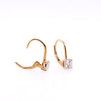 18k Diamond Lever Back Earrings