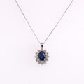 14k Sapphire & Diamond Necklace