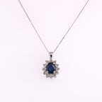 14k Sapphire & Diamond Necklace