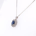 14k Sapphire & Diamond Necklace