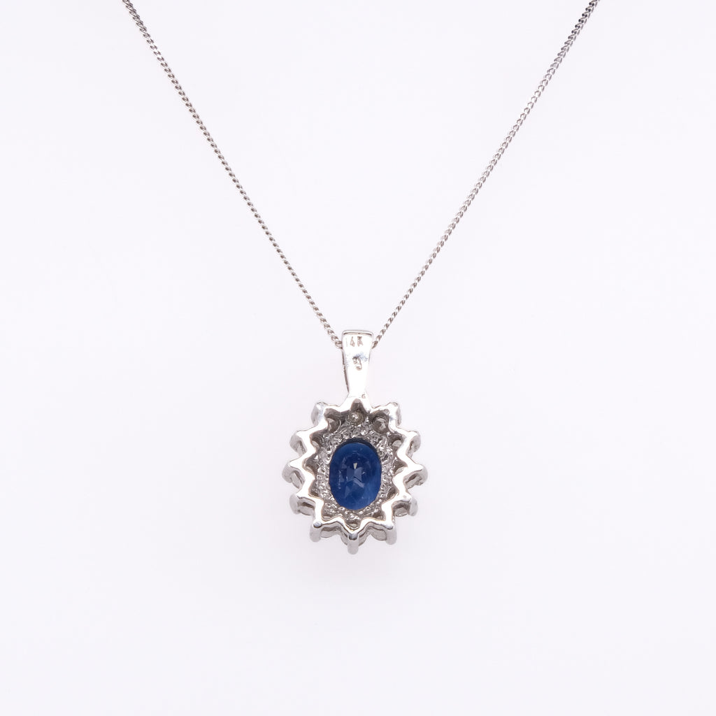14k Sapphire & Diamond Necklace