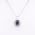14k Sapphire & Diamond Necklace