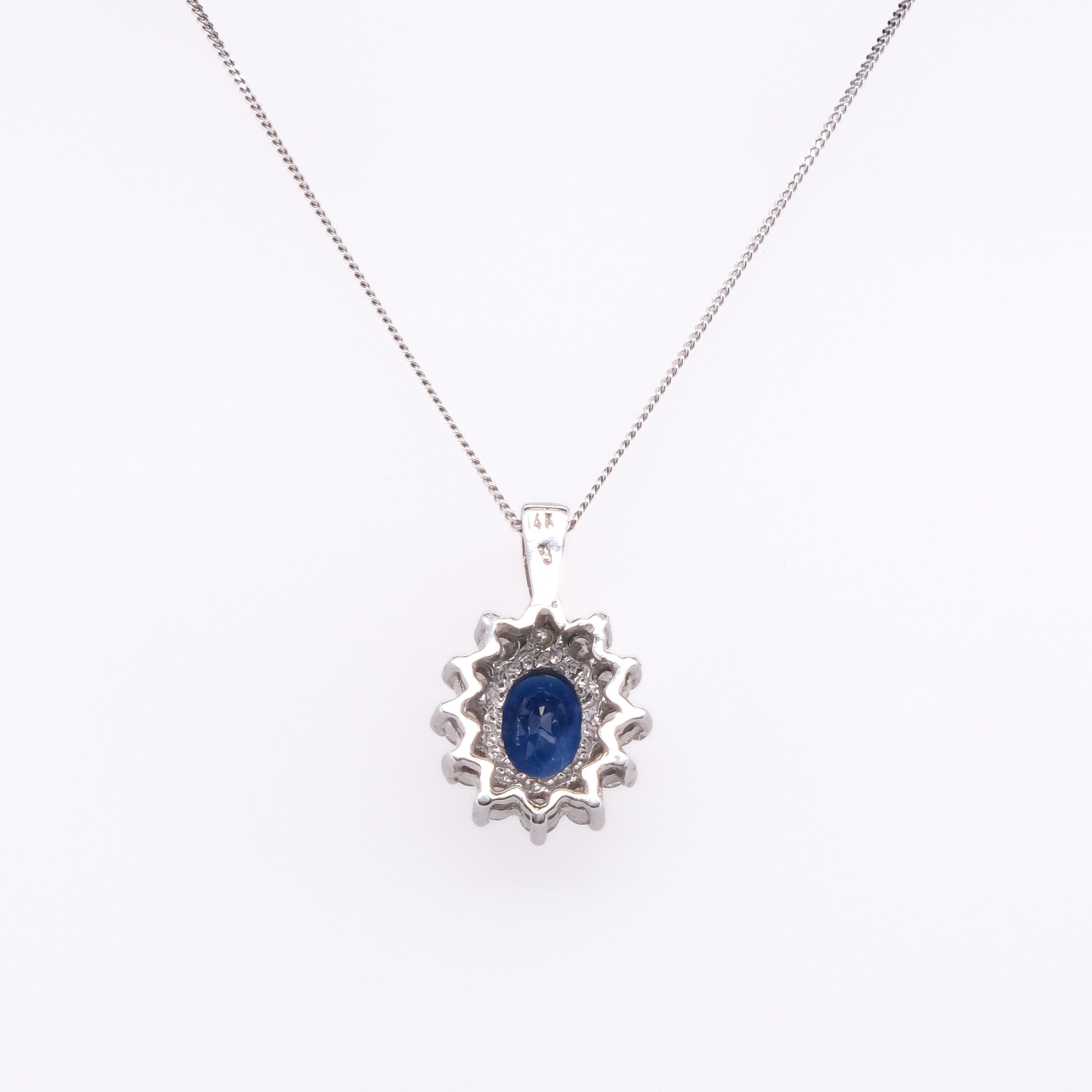 14k Sapphire & Diamond Necklace