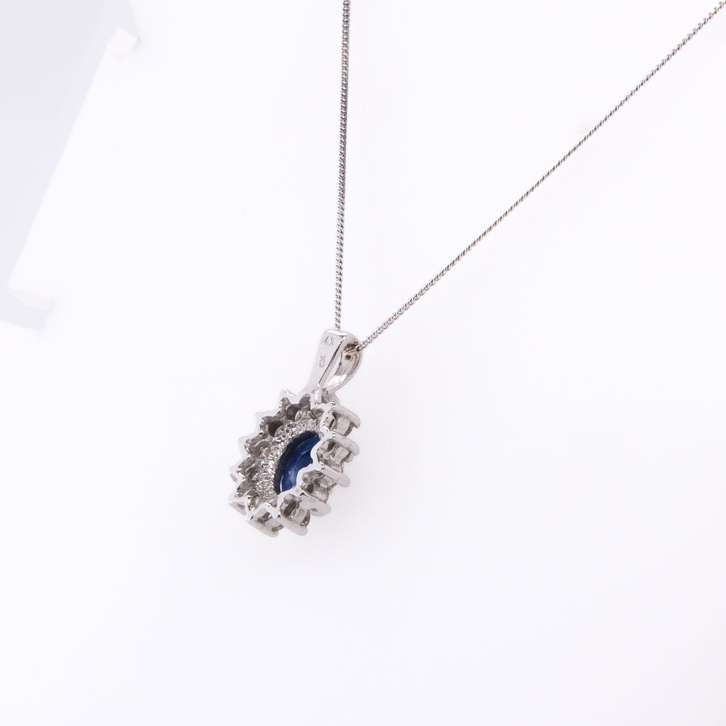 14k Sapphire & Diamond Necklace