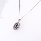 14k Sapphire & Diamond Necklace