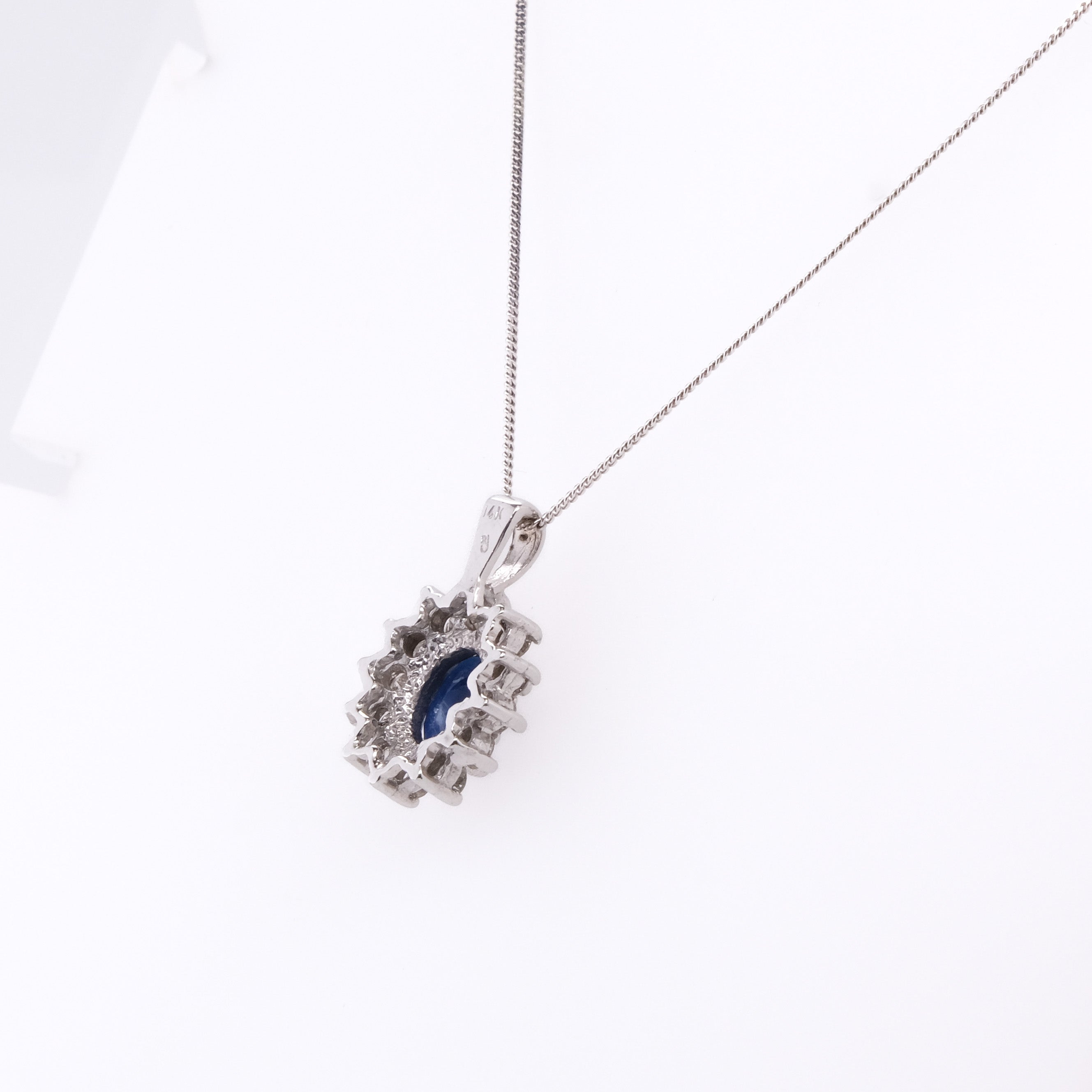 14k Sapphire & Diamond Necklace