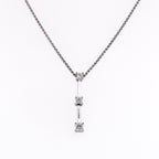 14k 3-Stone Diamond Necklace