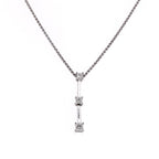 14k 3-Stone Diamond Necklace