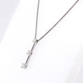 14k 3-Stone Diamond Necklace